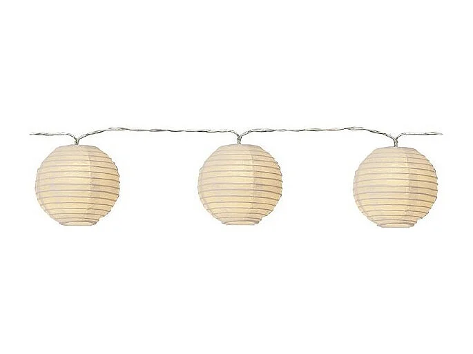 Guirlande lumineuse blanche boules en papier 3,10 m