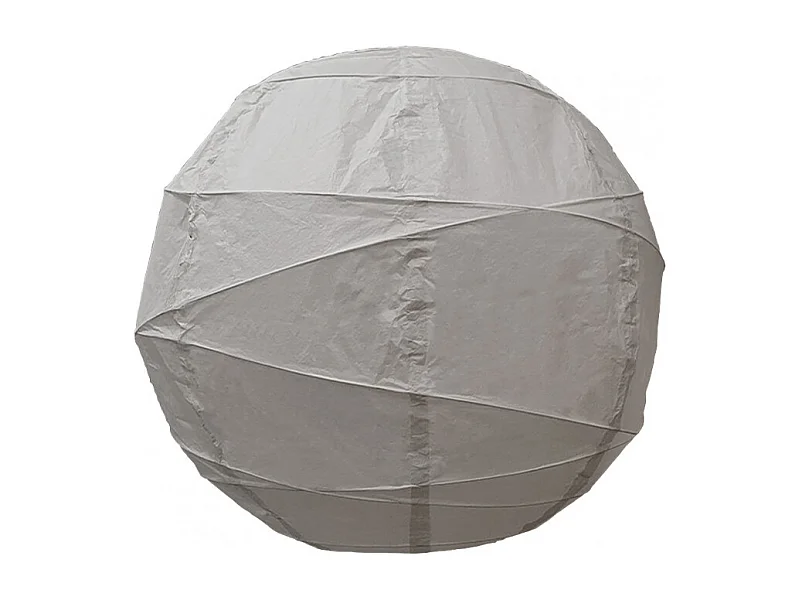 Lot de 4 lampions rond en papier de couleur gris et diamètre de 40 cm