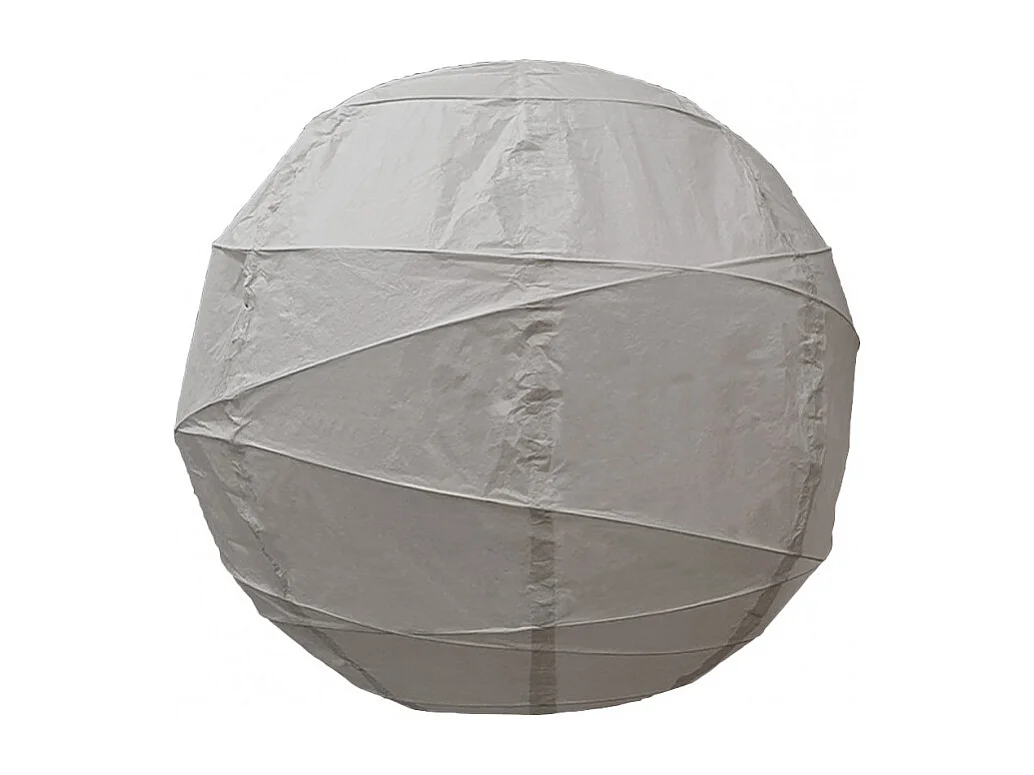 Lot de 4 lampions rond en papier de couleur gris et diamètre de 40 cm