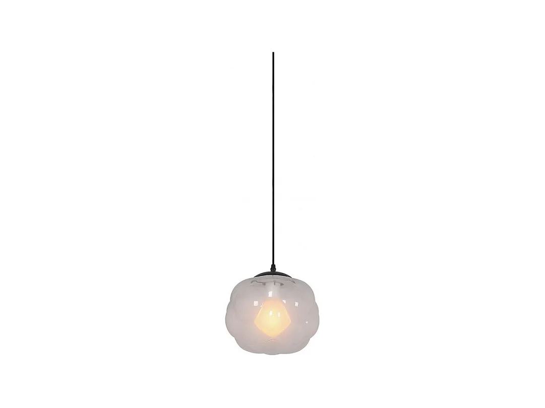 Suspension boule nuage en verre opaque D. 24 cm en - BUBBLE