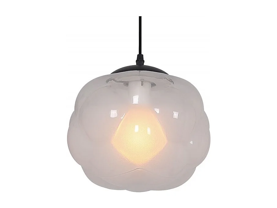 Suspension boule nuage en verre opaque D. 24 cm en - BUBBLE