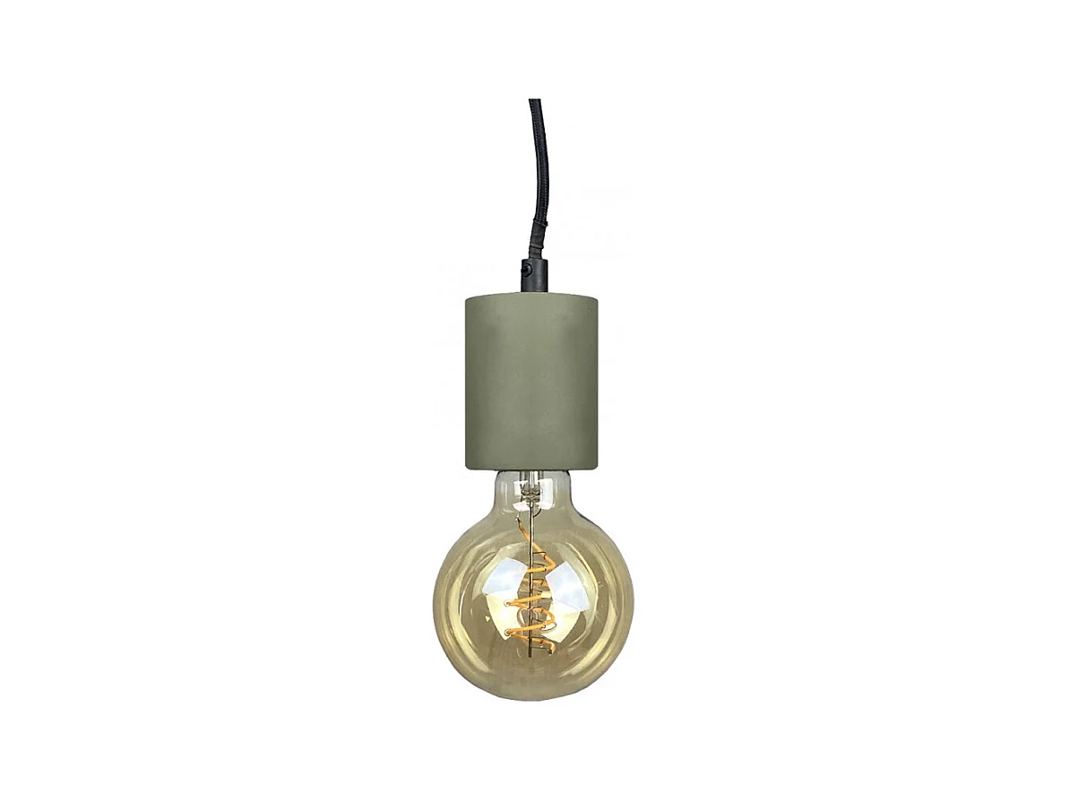 Suspension lumineuse ajustable en béton vert cèdre - CALO 5284