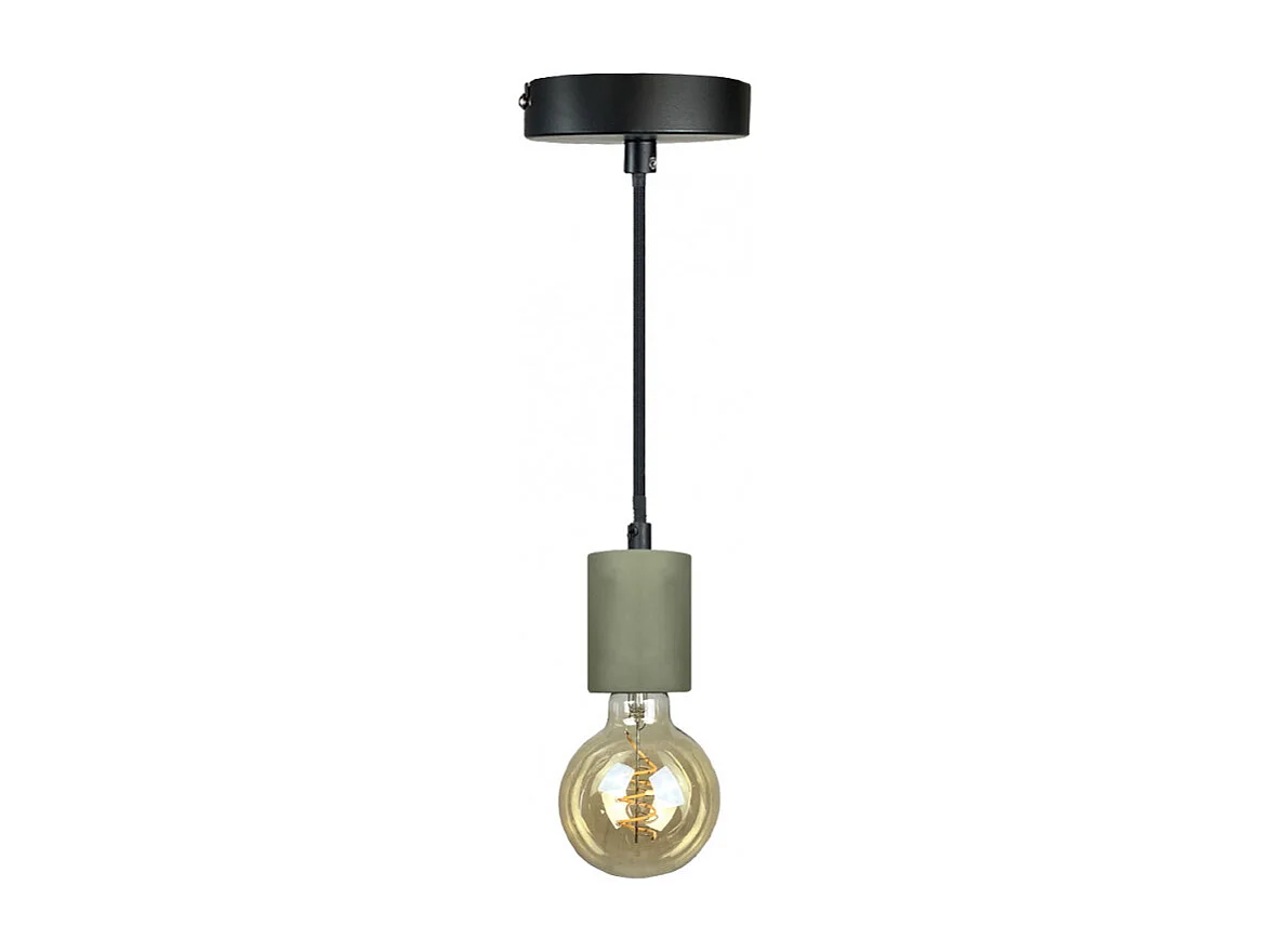 Suspension lumineuse ajustable en béton vert cèdre - CALO 5284