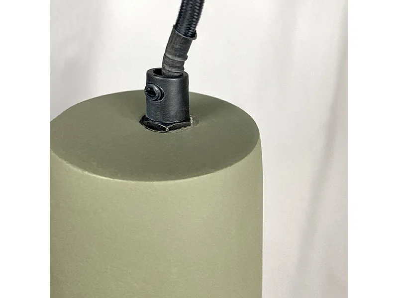 Suspension lumineuse ajustable en béton vert cèdre - CALO 5284