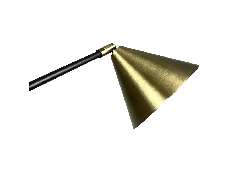 Suspension double asymétrique métal noir et doré - BORJA 0603