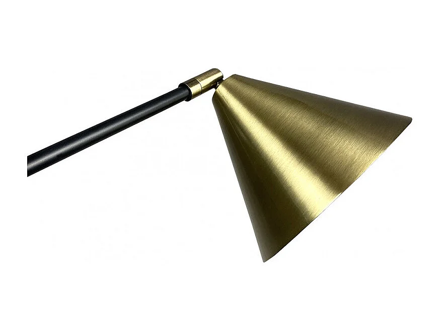 Suspension double asymétrique métal noir et doré - BORJA 0603