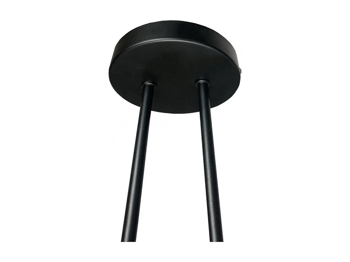 Suspension double asymétrique métal noir et doré - BORJA 0603