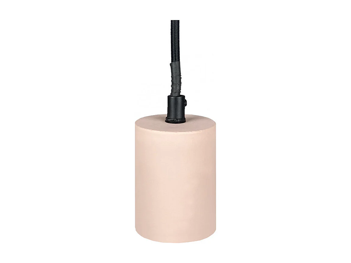 Suspension lumineuse ajustable en béton rose pastel - CALO 5706