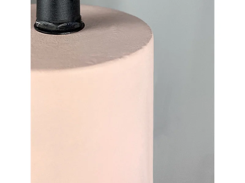 Suspension lumineuse ajustable en béton rose pastel - CALO 5706
