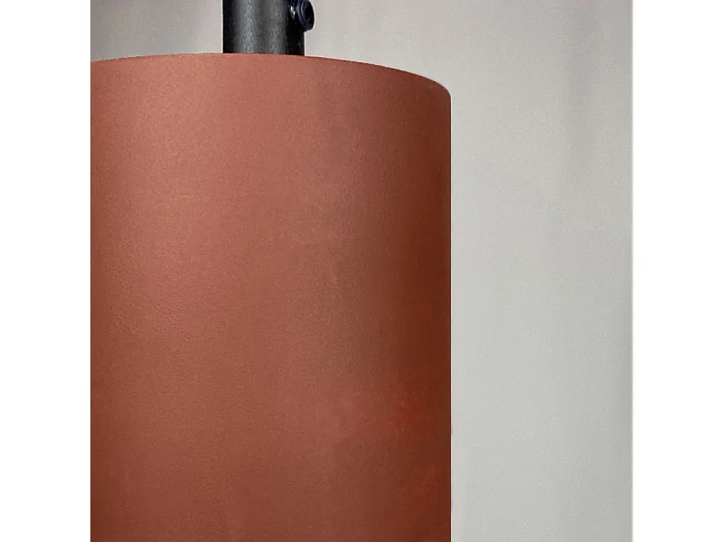 Suspension lumineuse ajustable en béton rouge - CALO 5164