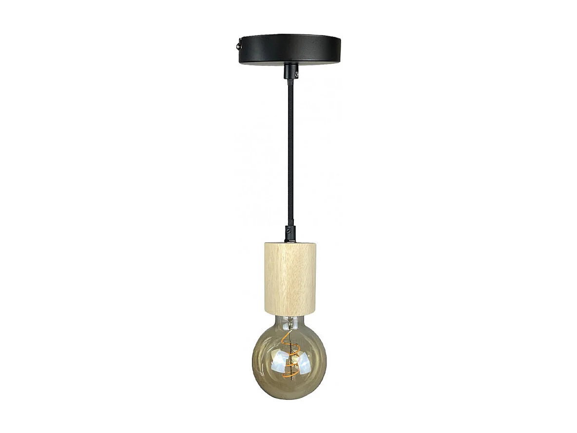 Suspension lumineuse ajustable en bois clair - CALO 5324