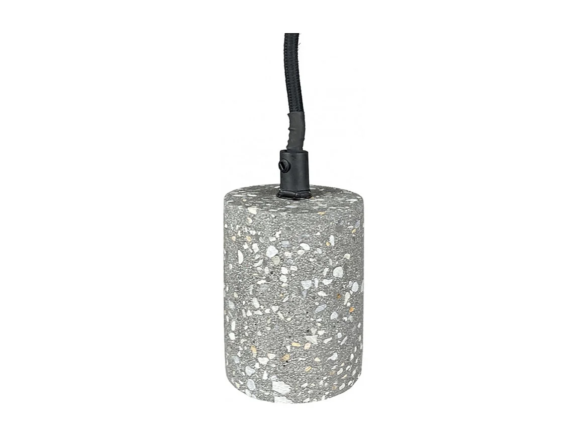 Suspension lumineuse ajustable en terrazzo ciment gris - CALO 5140