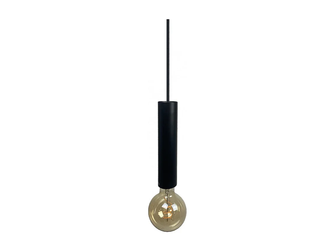 Suspension lumineuse ajustable et cylindrique métal noir - TIGI 4942