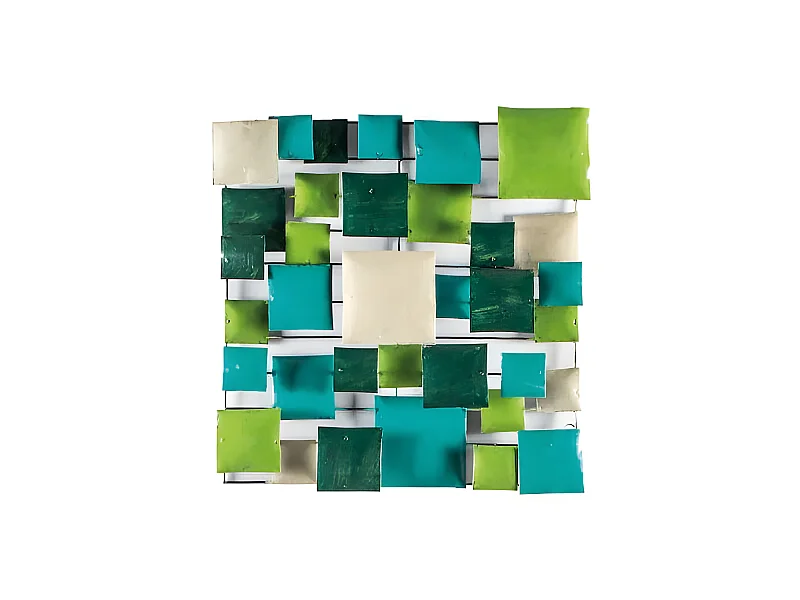Décoration murale géométrique en métal vert 70 cm - GREEN BOARD /L