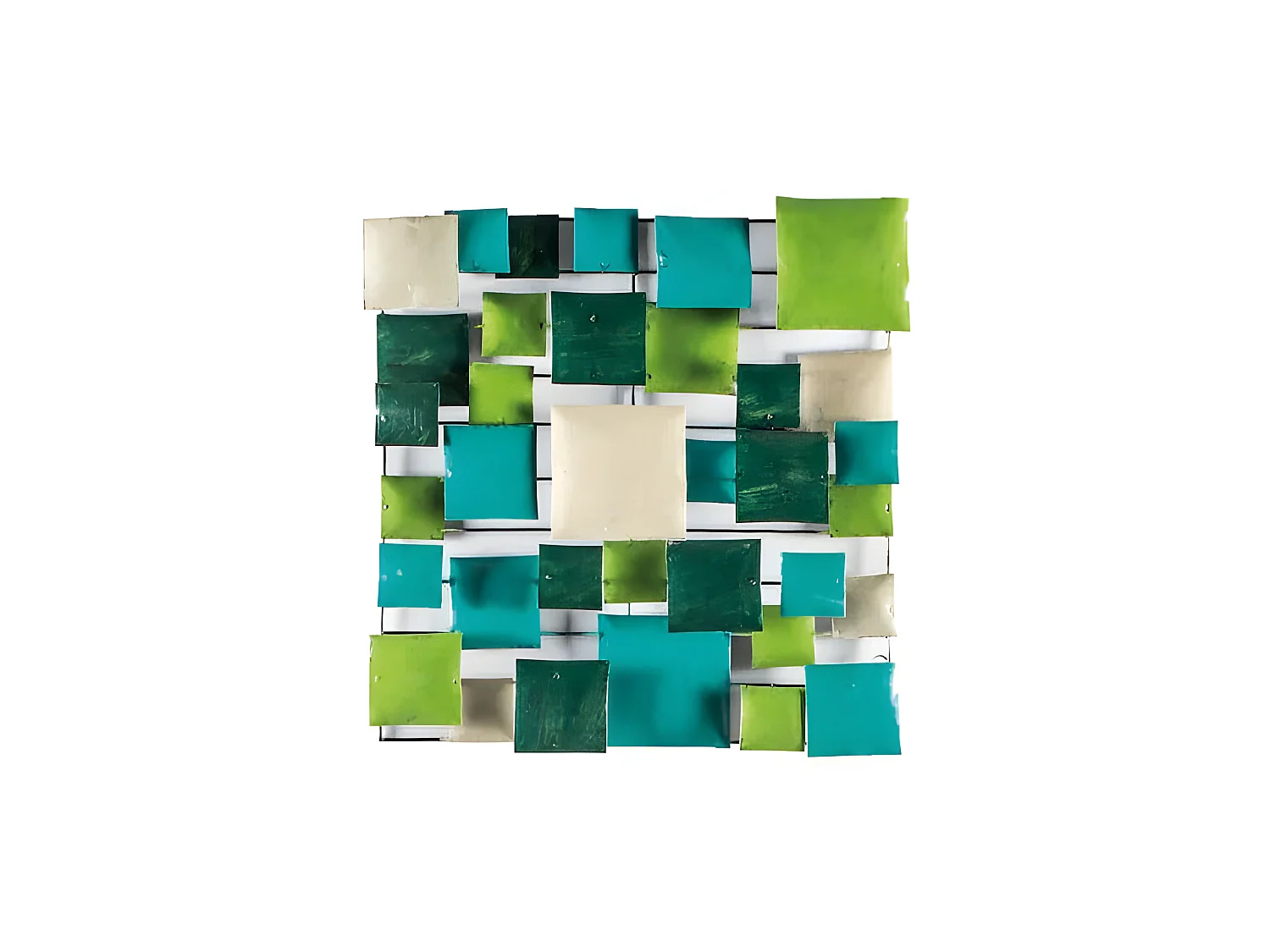 Décoration murale géométrique en métal vert 70 cm - GREEN BOARD /L