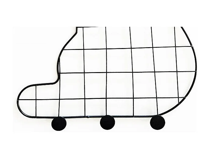 Porte-photos mural nounours en métal noir chambre enfant - BEAR