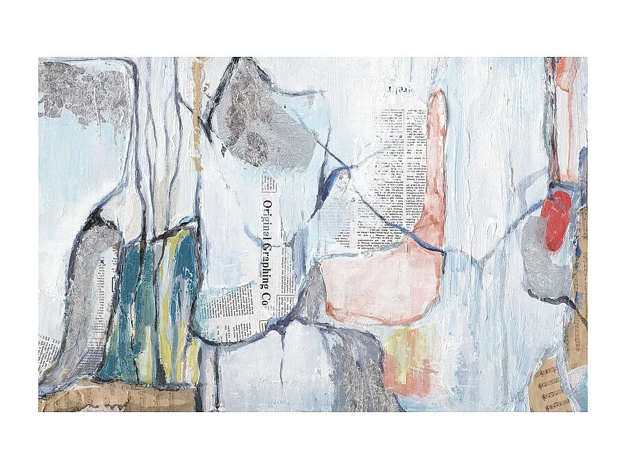 Tableau peinture originale 150 x 50 cm style Abstrait - News