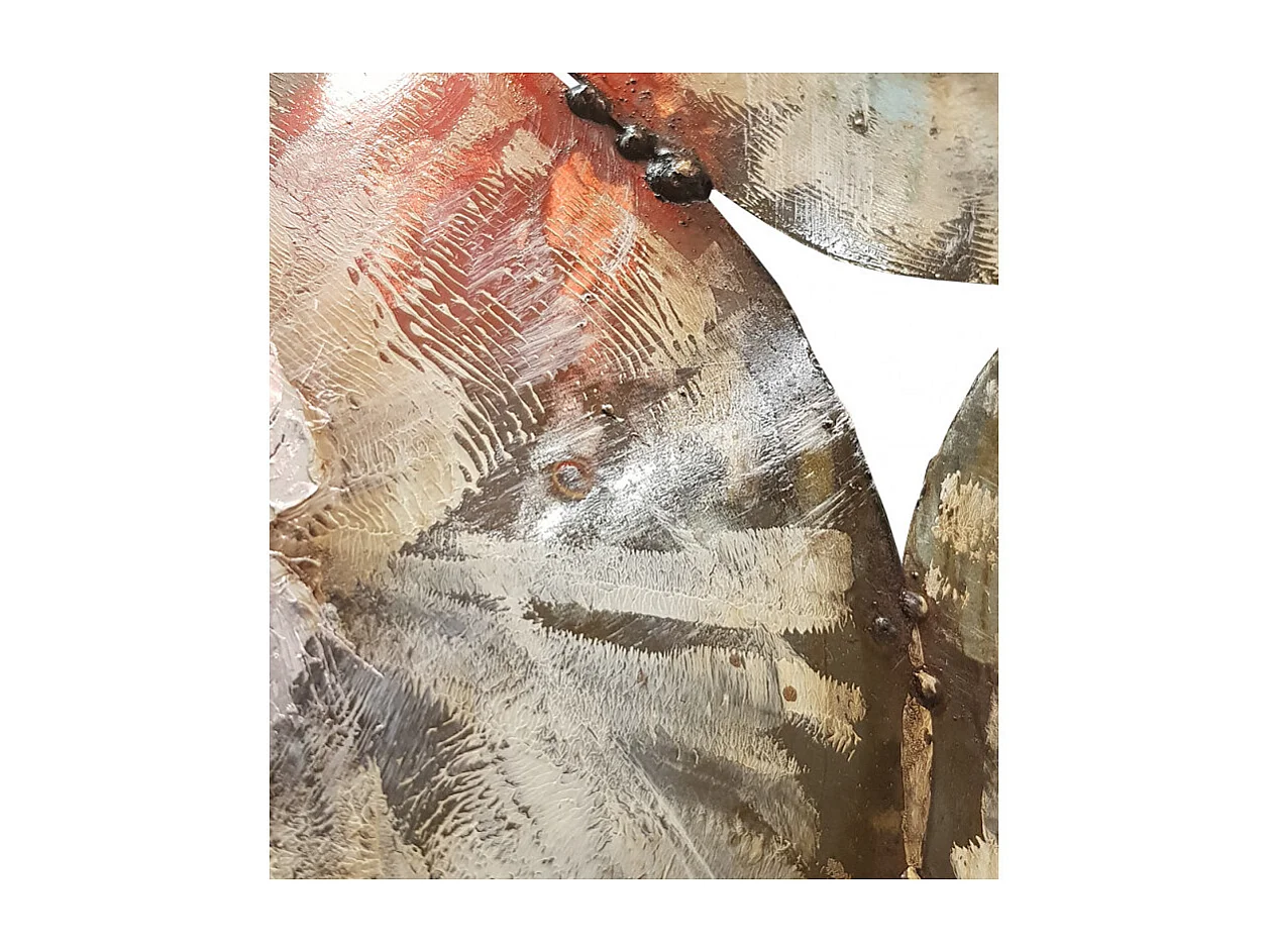 Décoration ronde murale 120x60 cm métal peint florale festive - EYRONA