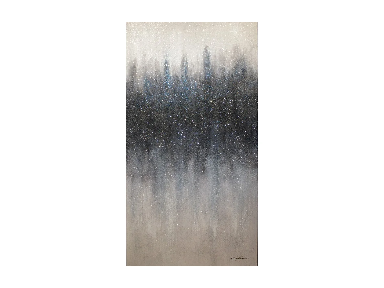Tableau peinture nuance de bleu 140 x 90 cm - EVANESCENCE