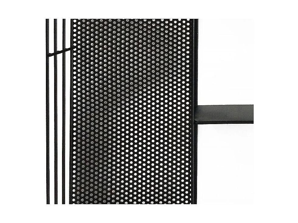 Etagère murale 4 tablettes en métal noir 60 x 40 cm - LINE