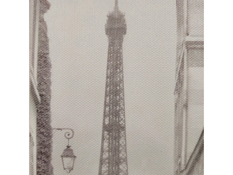 Tableau imprimé Tour Eiffel sur cadre en bois noir 30x40 cm - EIFFEL