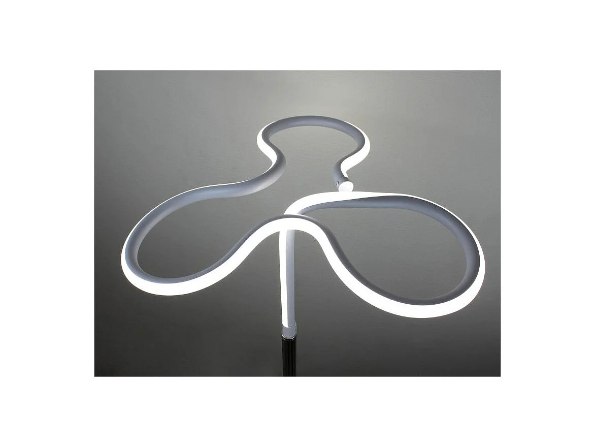 Lampadaire LED 166 cm design trèfle pied métal chromé - CLOVER