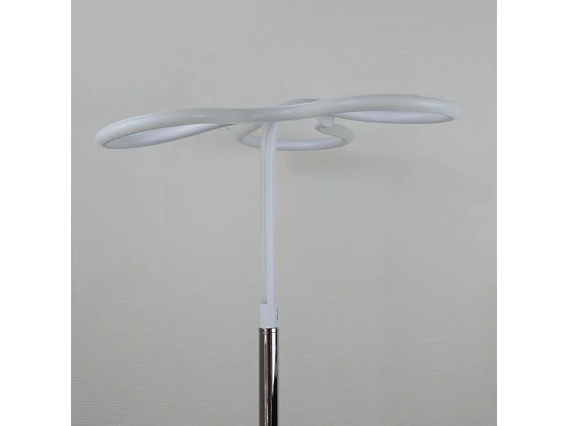 Lampadaire LED 166 cm design trèfle pied métal chromé - CLOVER