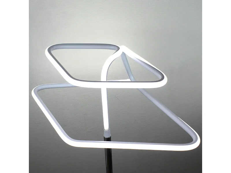 Lampadaire LED 165 cm design abstrait pied métal chromé - DIAMOND