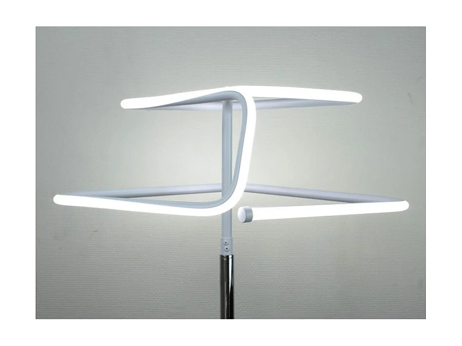 Lampadaire LED 165 cm design abstrait pied métal chromé - DIAMOND
