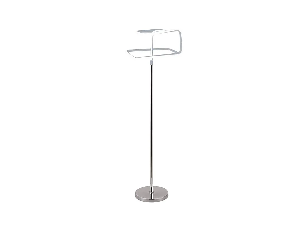 Lampadaire LED 167 cm design abstrait pied métal chromé - SQUARE