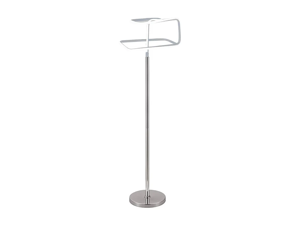 Lampadaire LED 167 cm design abstrait pied métal chromé - SQUARE