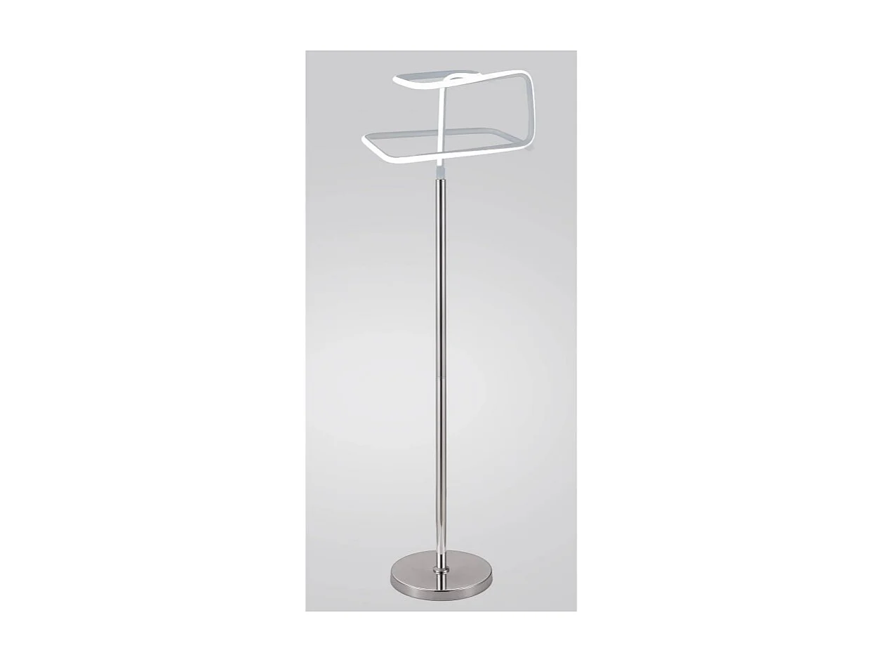 Lampadaire LED 167 cm design abstrait pied métal chromé - SQUARE