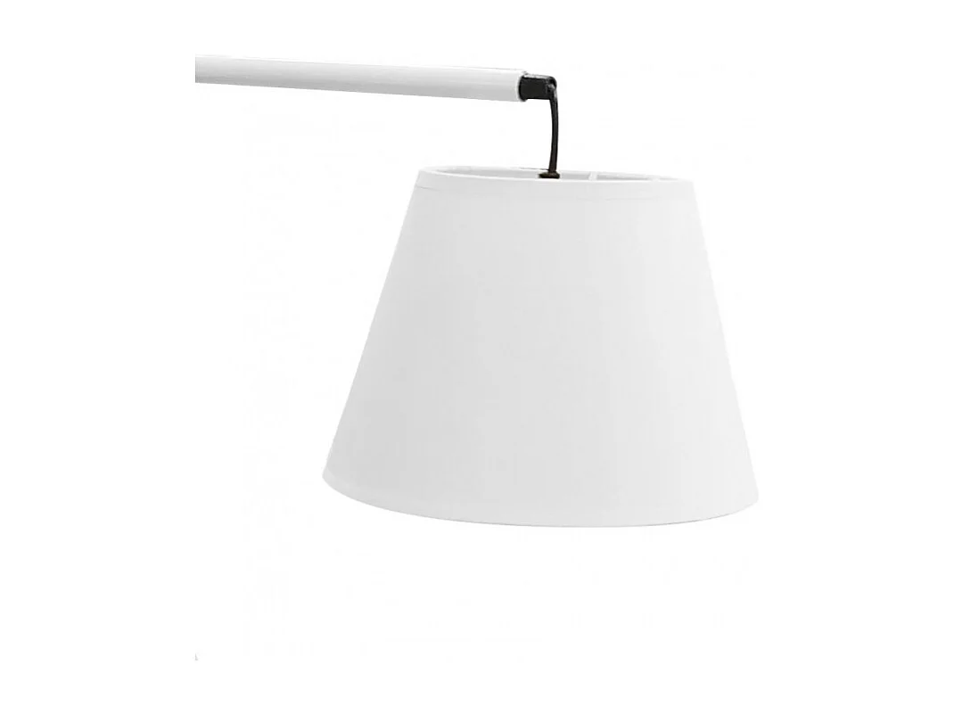 Lampadaire métal avec abat-jour blanc et trépied sur 3 pieds - SHINE M