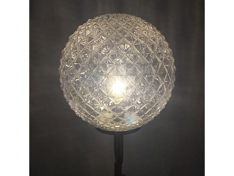 Lampadaire vintage boule cristal pied métal doré 150 cm - CRYSTAL 6795