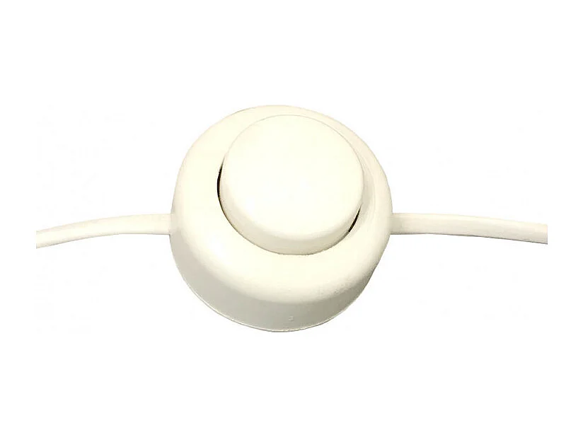 Lampadaire 126 cm fin en métal blanc et abat-jour rond - PIXAR 8488