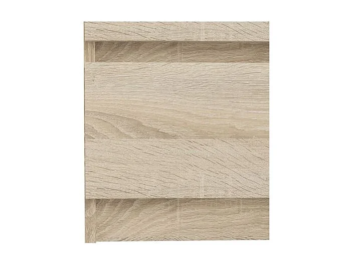 Table de chevet 2 tiroirs décor chêne clair texturé - BENNY