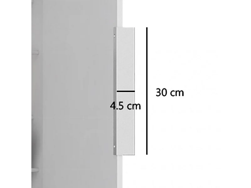 Meuble à chaussures blanc avec miroir pour 12 paires - DINO