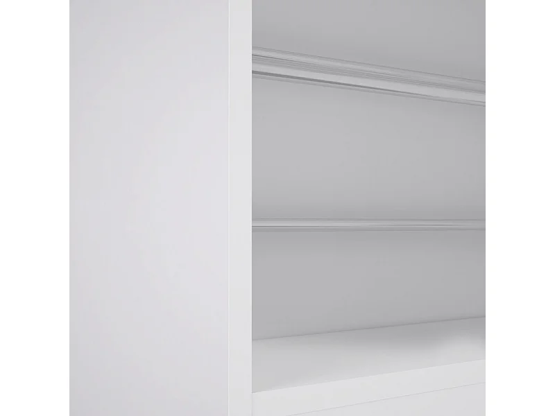 Meuble à chaussures blanc avec miroir pour 12 paires - DINO