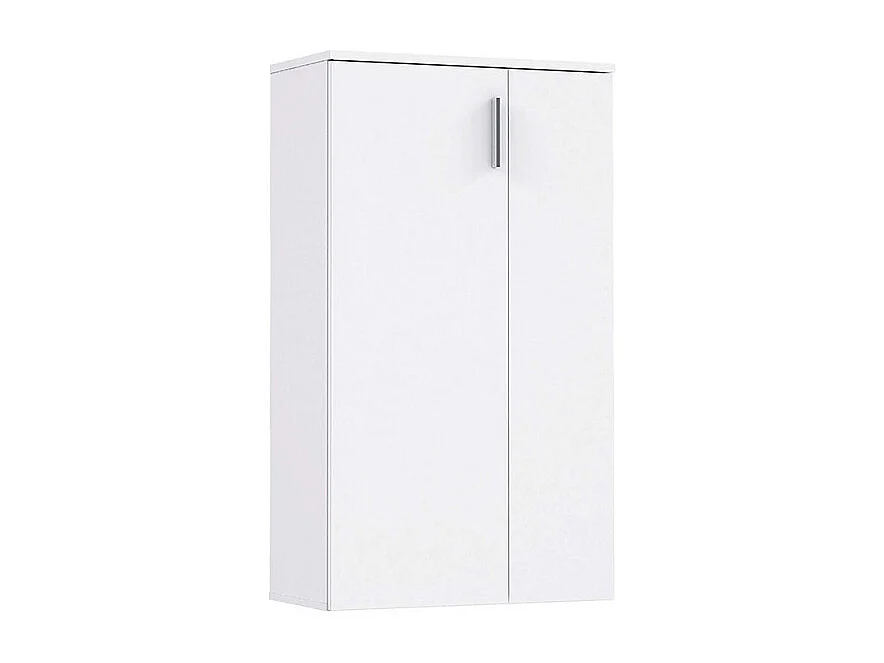 Armoire à chaussures 2 portes 5 tablettes blanc - AMELIE