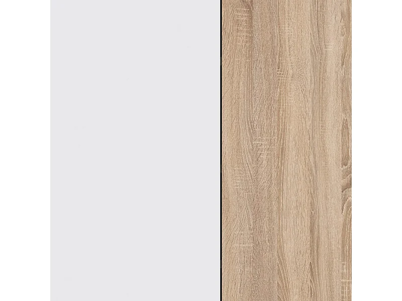 Armoire à chaussures 2 portes 5 tablettes décor bois clair - AMELIE