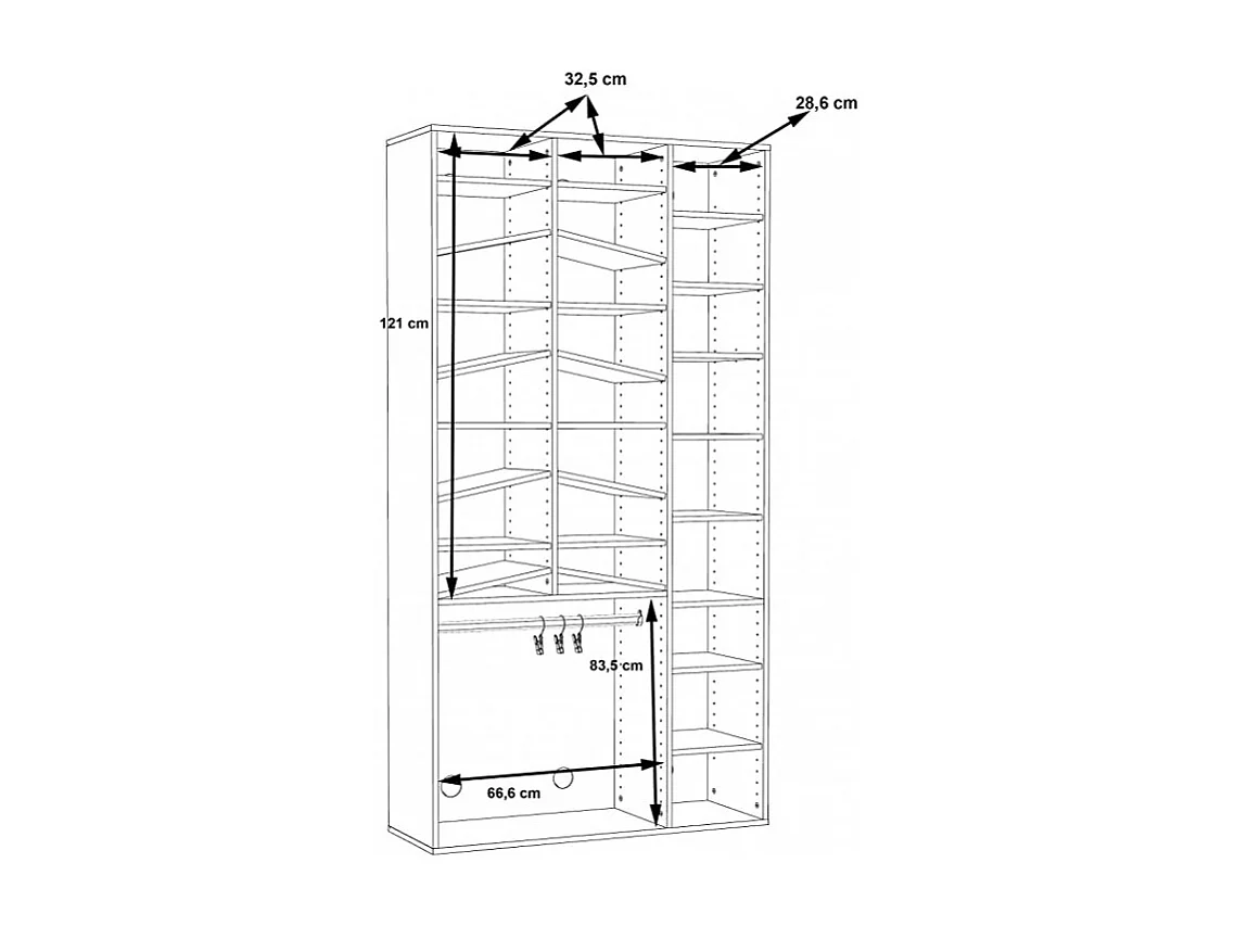 Meuble à chaussures blanc 28 rangements avec miroir - SAM