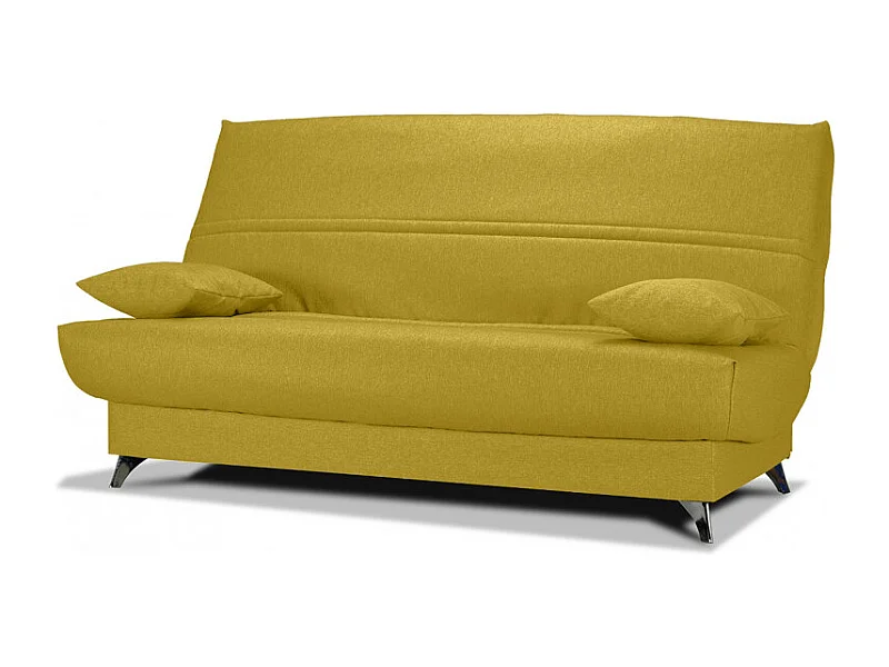 Clic clac 130x190 cm tissu jaune matelas Bultex® 14 cm - HAROLD