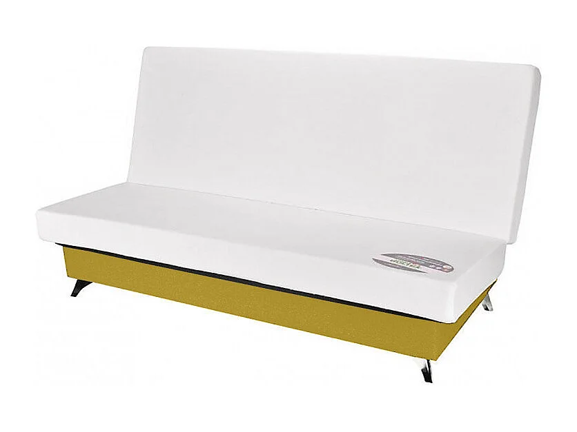 Clic clac 130x190 cm tissu jaune matelas Bultex® 14 cm - HAROLD