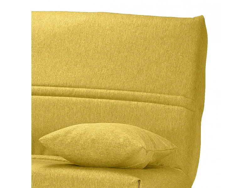 Clic clac 130x190 cm tissu jaune matelas Bultex® 14 cm - HAROLD