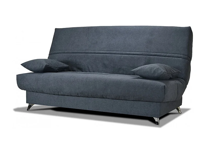 Clic clac 130x190 cm en tissu gris foncé et matelas 14 cm - HAROLD