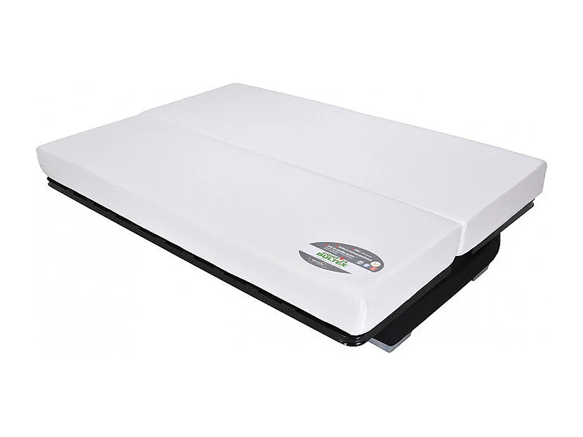 Clic clac 130x190 cm en tissu bleu et matelas Bultex® 14 cm - TEODORE