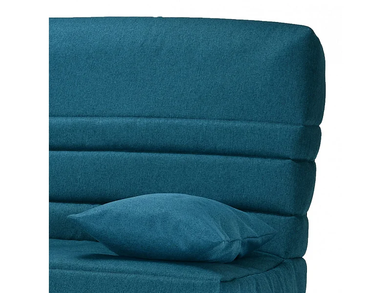 Clic clac 130x190 cm en tissu bleu canard et matelas 13 cm - EBRO