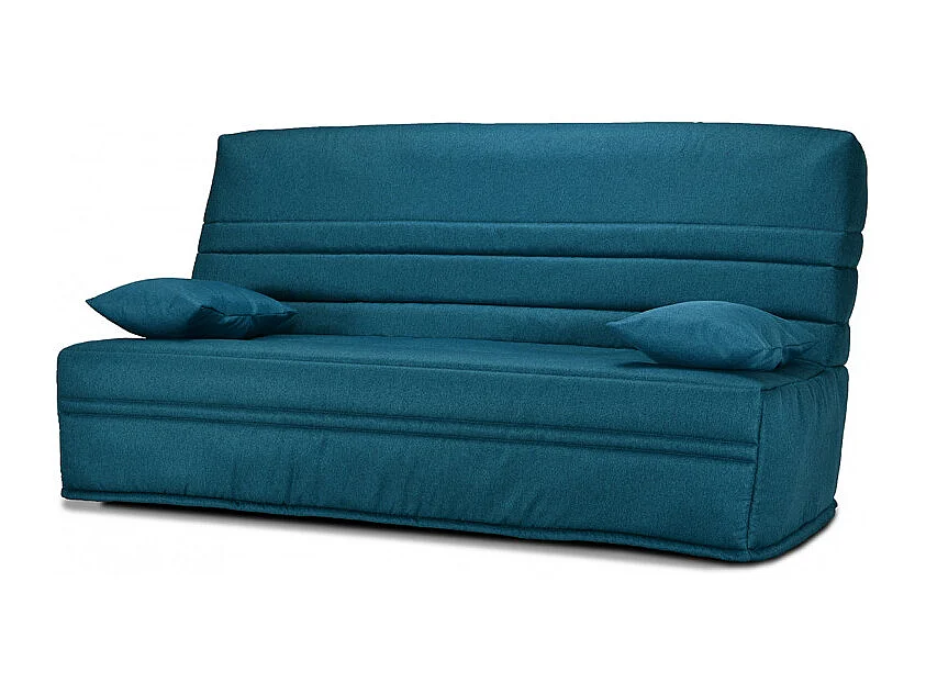 Clic clac 130x190 cm en tissu bleu canard et matelas 13 cm - EBRO