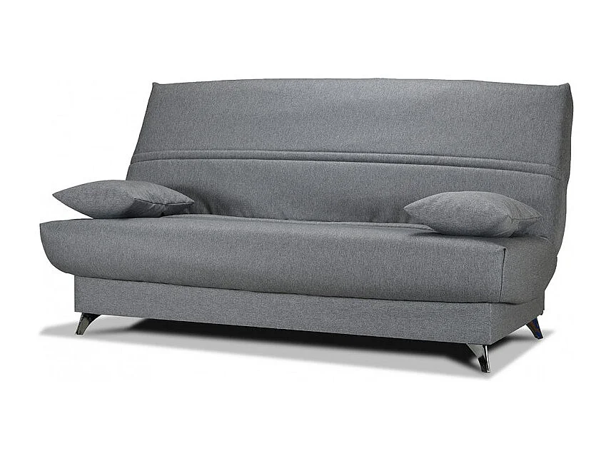 Clic clac 130x190 cm en tissu gris et matelas Bultex® 14 cm - HAROLD