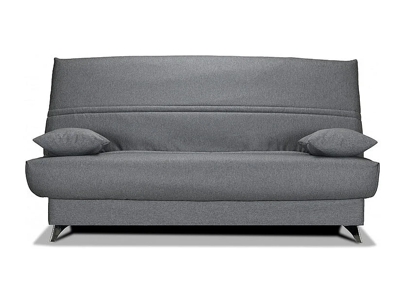 Clic clac 130x190 cm en tissu gris et matelas Bultex® 14 cm - HAROLD